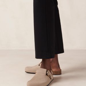 Travis Grey Leather Mules