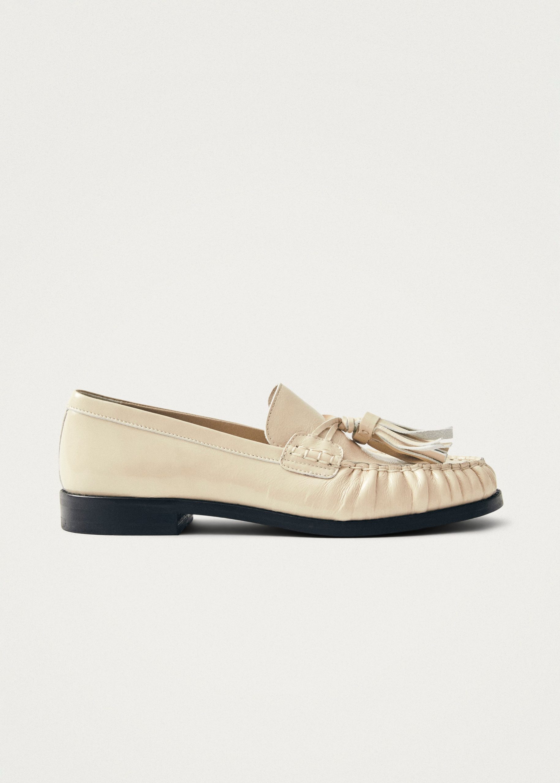 Marietta Cream Patent Leather Loafers