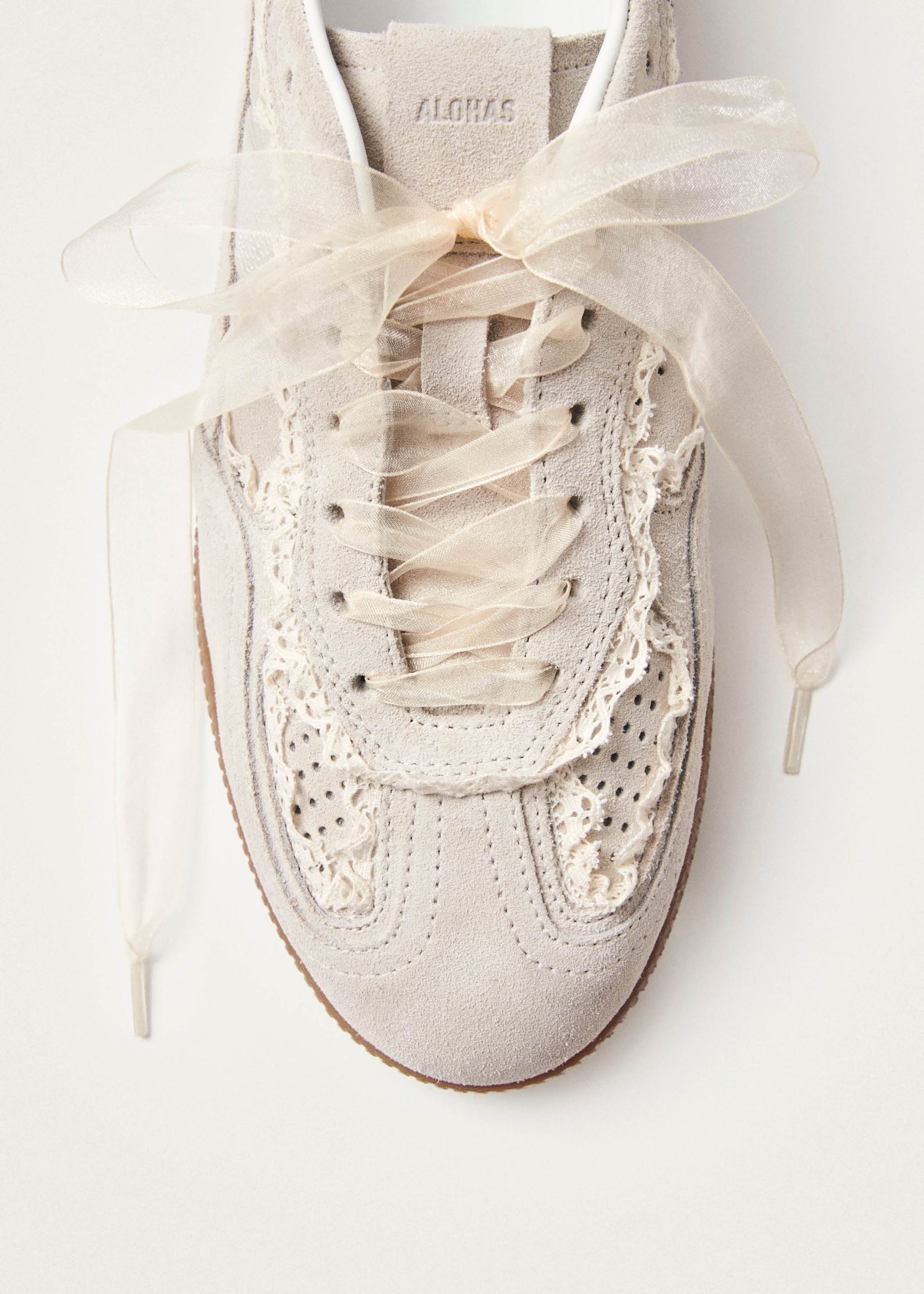 Tb.490 Crochet Cream Leather Sneakers - Image 4