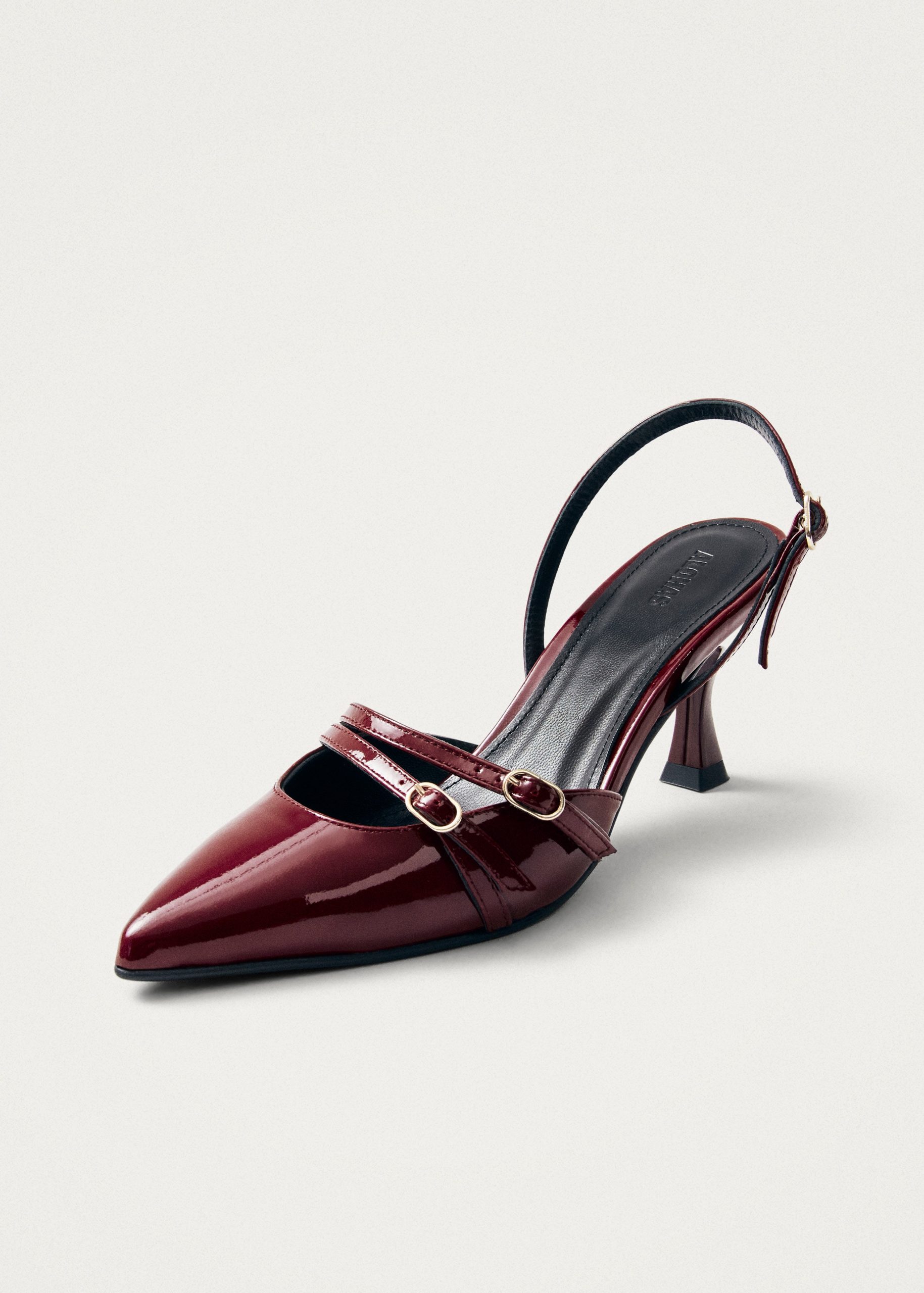 Joelle Burgundy Patent Leather Pumps - Image 2