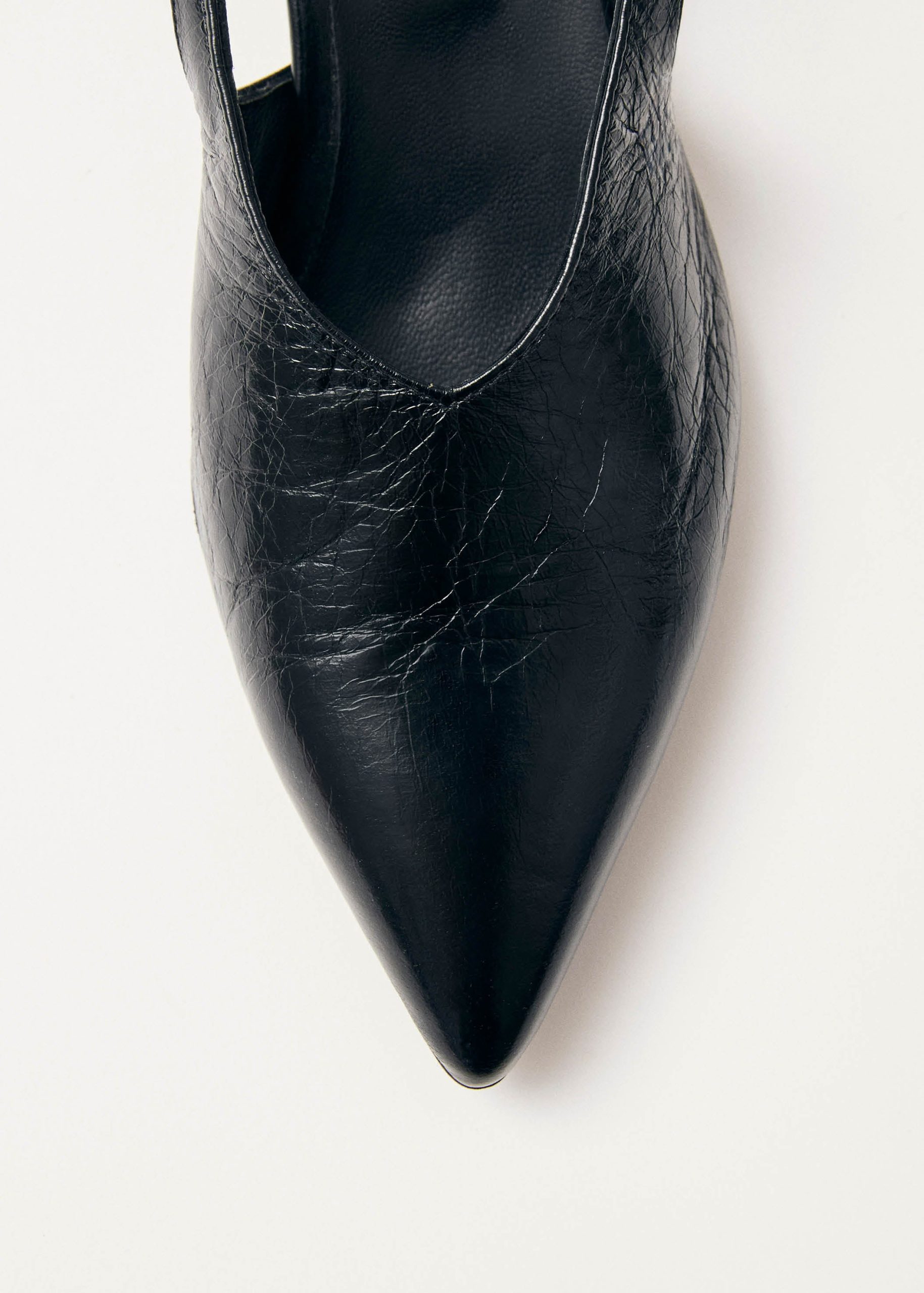 Eros Black Leather Pumps - Image 7