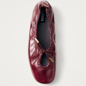 Rosalind Burgundy Patent Leather Ballet Flats
