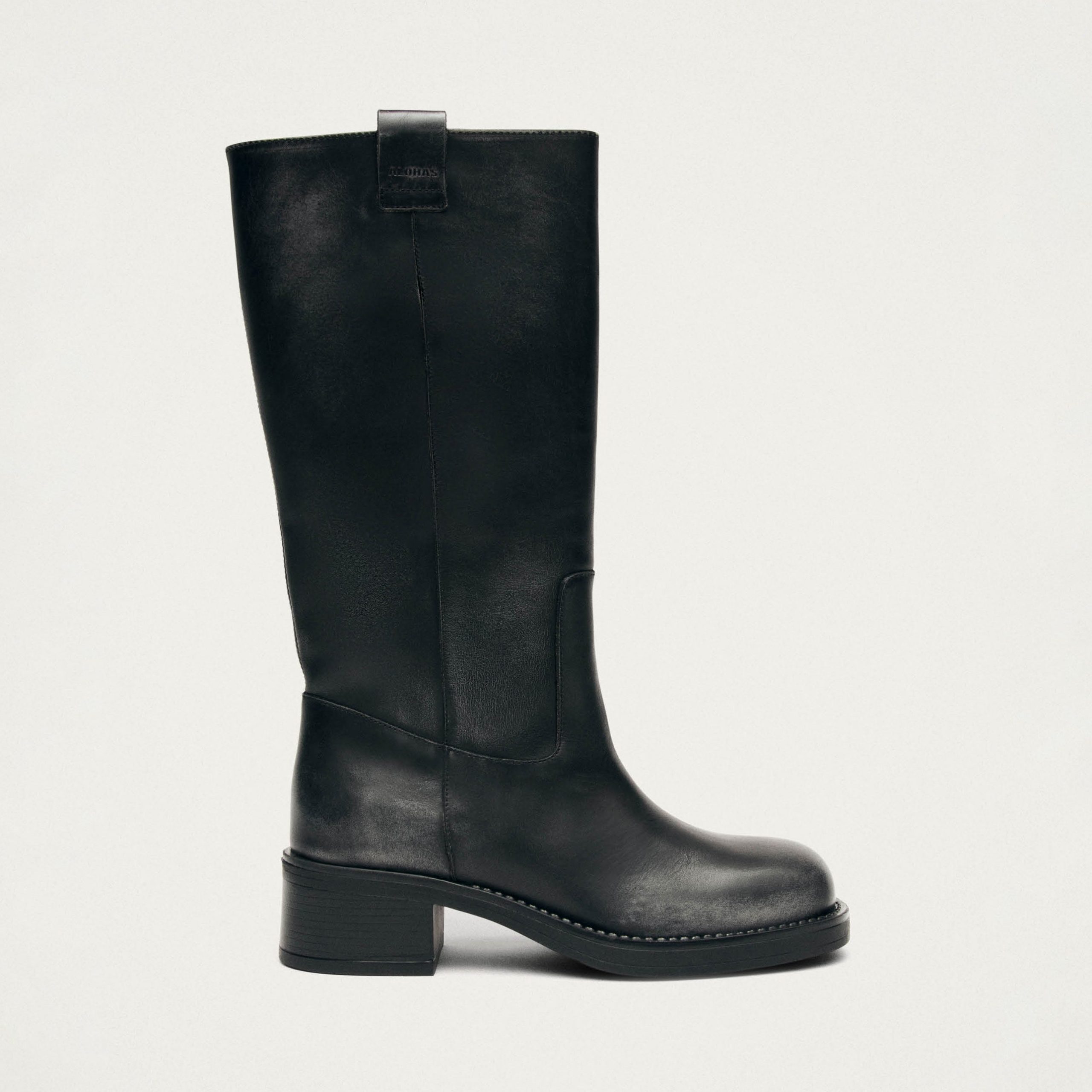 Sajan Black Leather Boots - Image 3