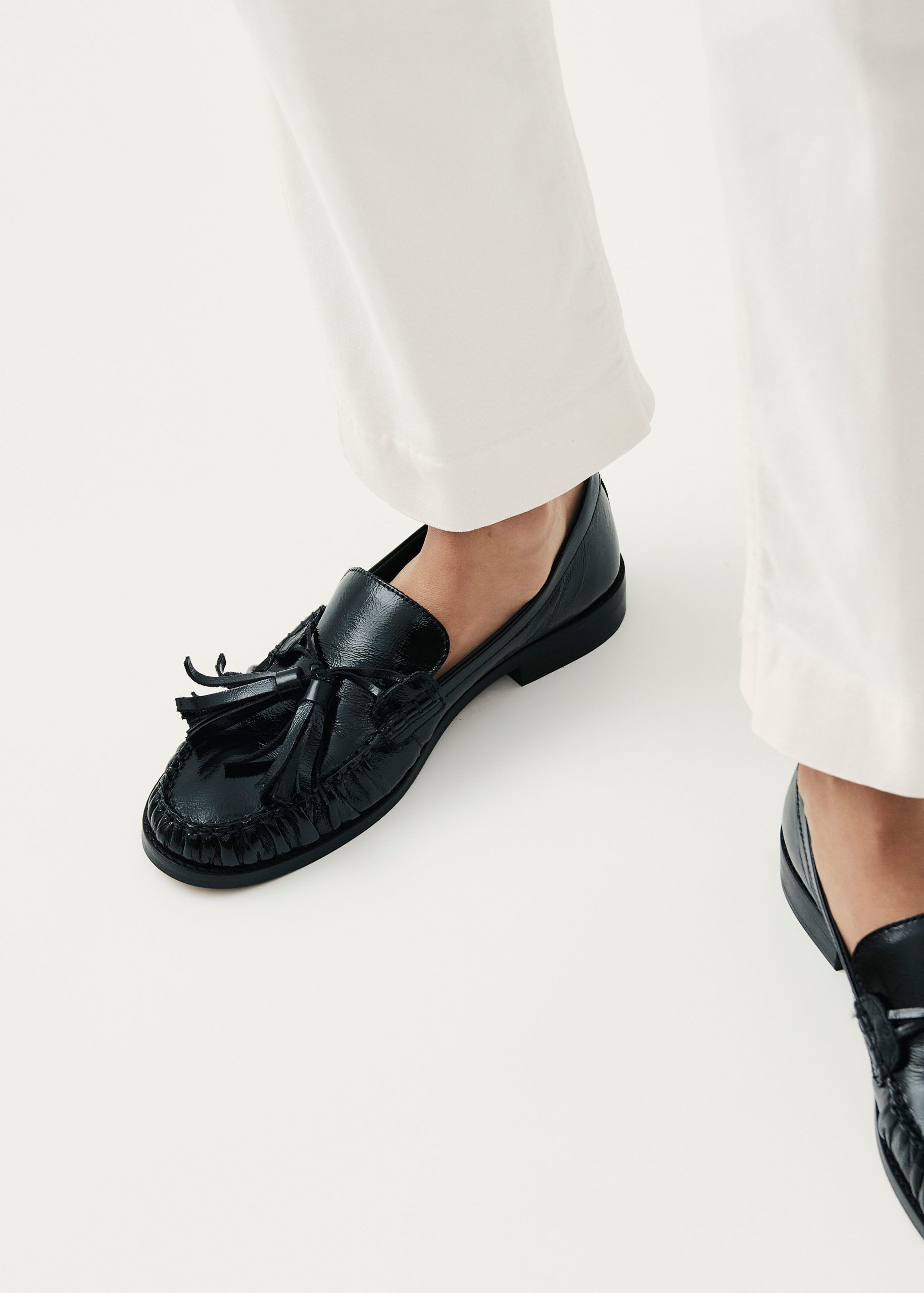 Marietta Black Patent Leather Loafers - Image 2