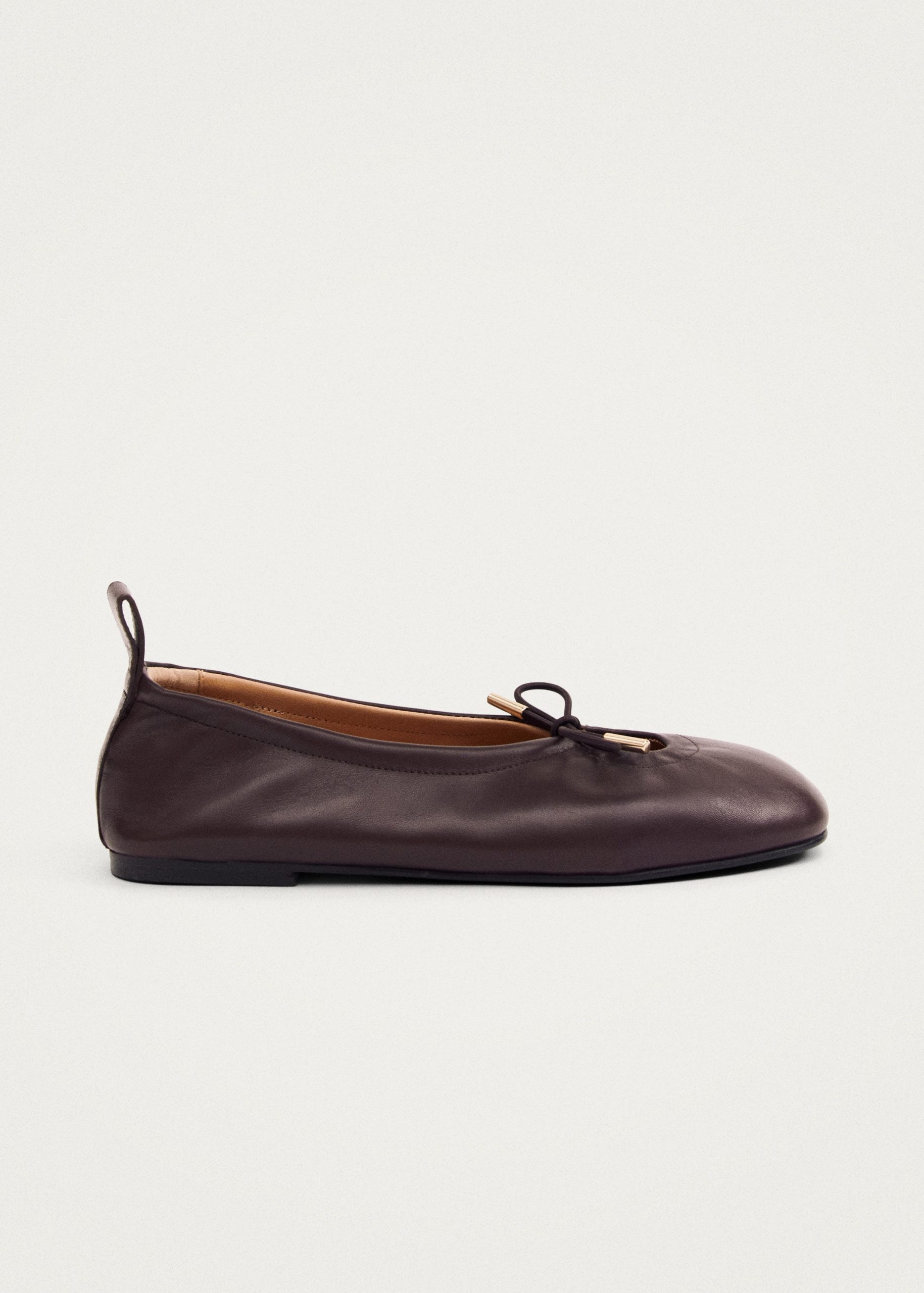 Rosalind Brown Leather Ballet Flats - Image 4