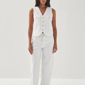 Lorenza White Denim Trousers