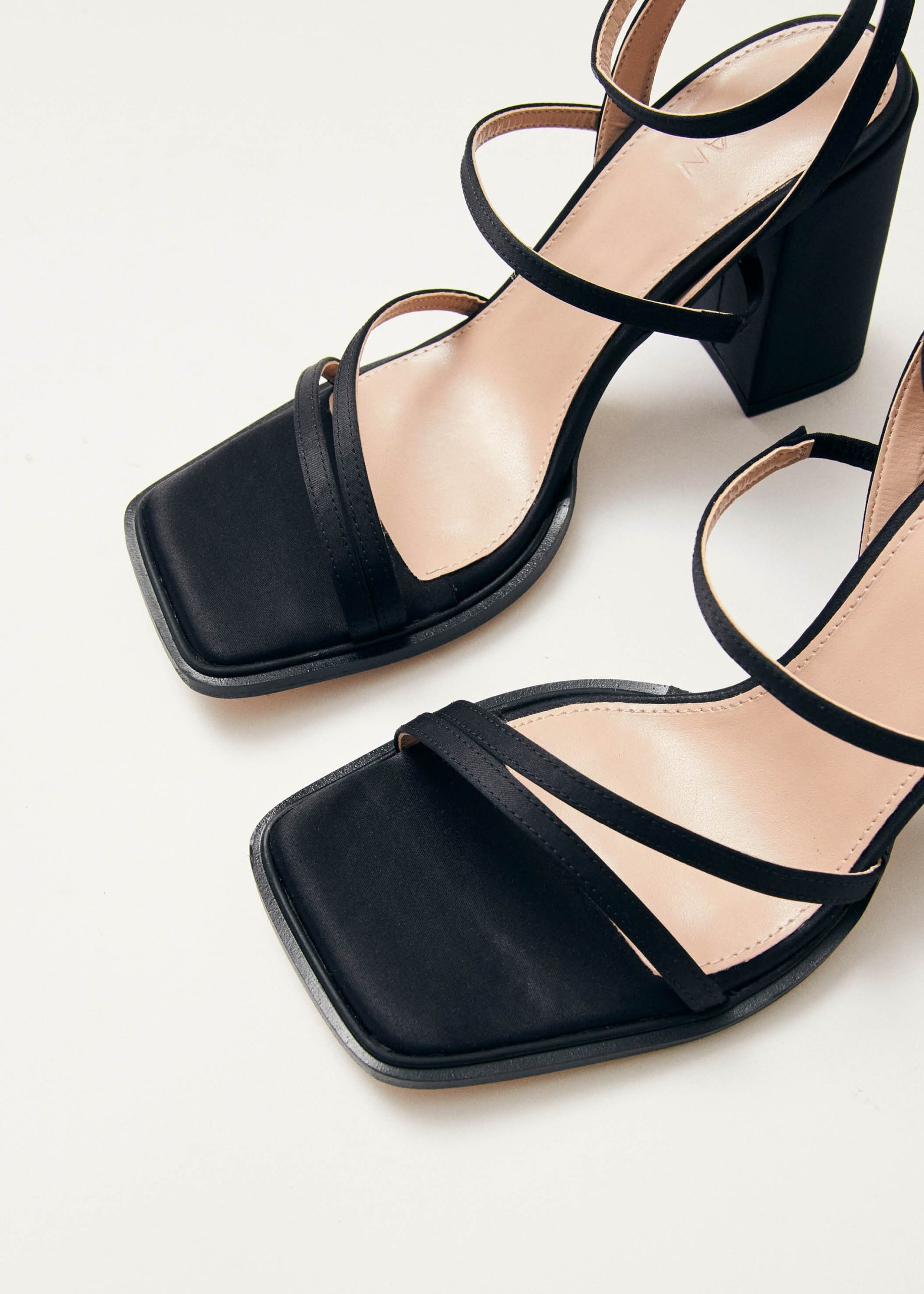 Alexa Silky Black Sandals - Image 8