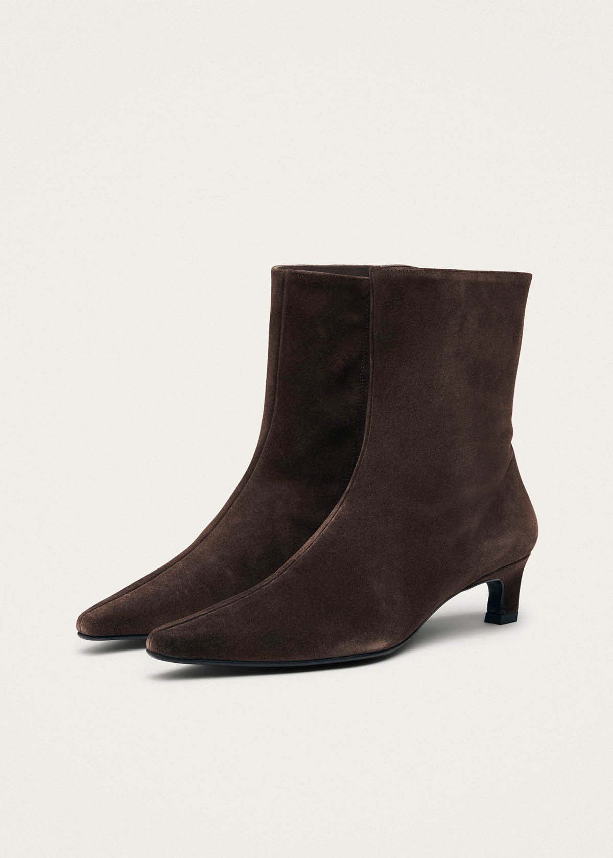 Ambar Suede Brown Leather Ankle Boots - Image 6