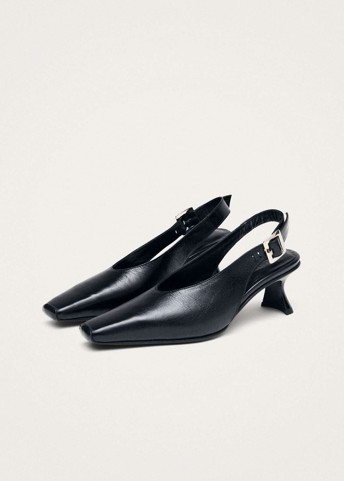Cendra Rift Black Leather Pumps - Image 6