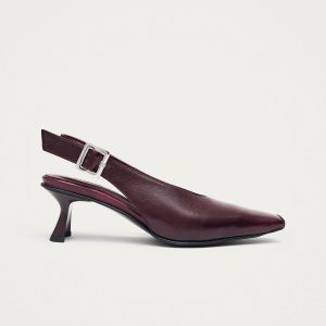 Cendra Rift Burgundy Leather Pumps