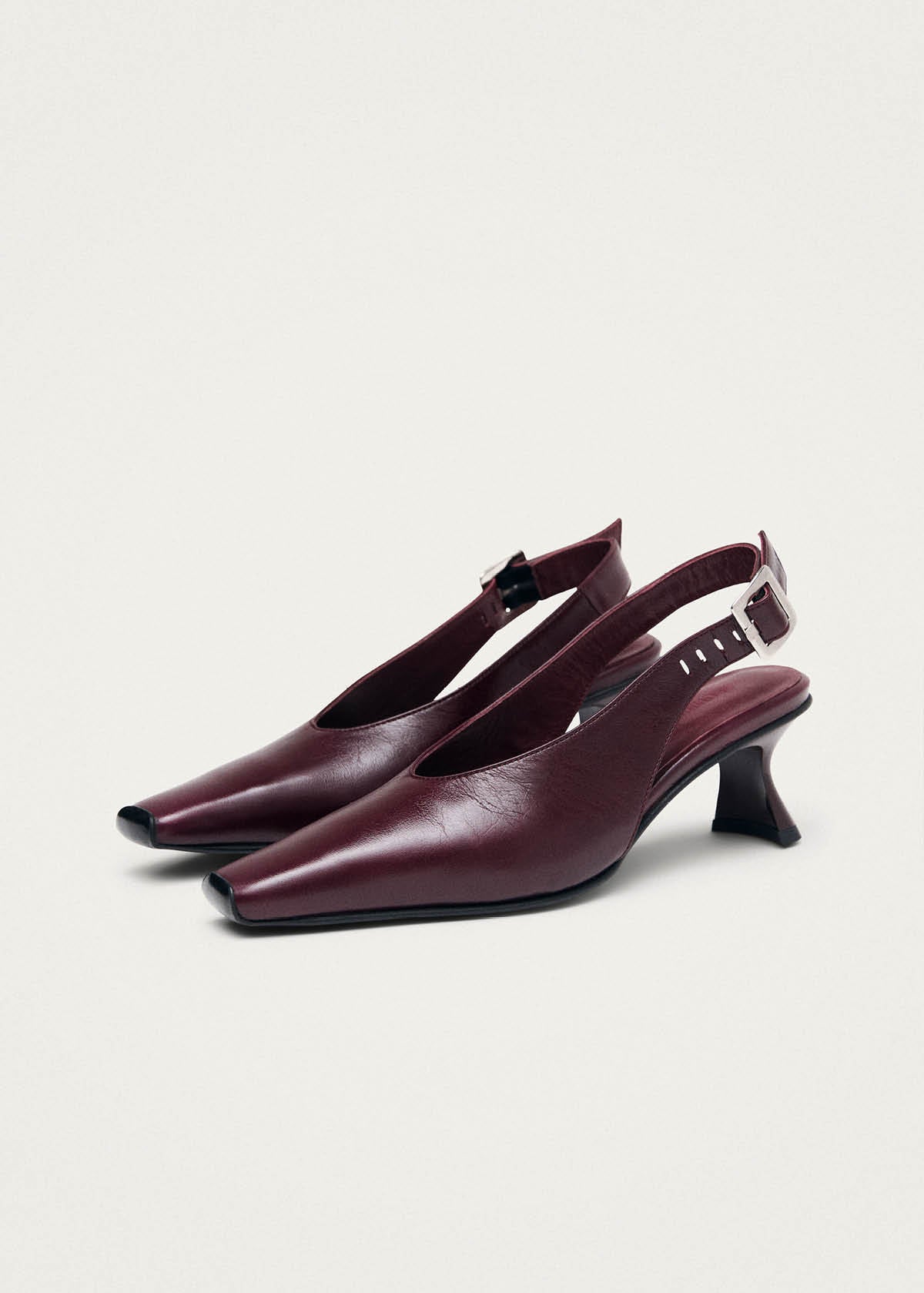 Cendra Rift Burgundy Leather Pumps - Image 6