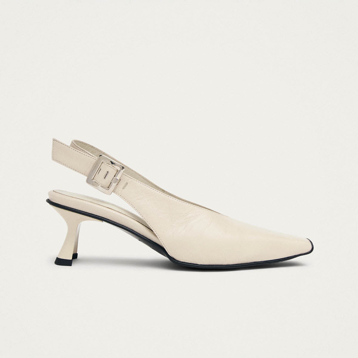 Cendra Rift Cream Leather Pumps - Image 3
