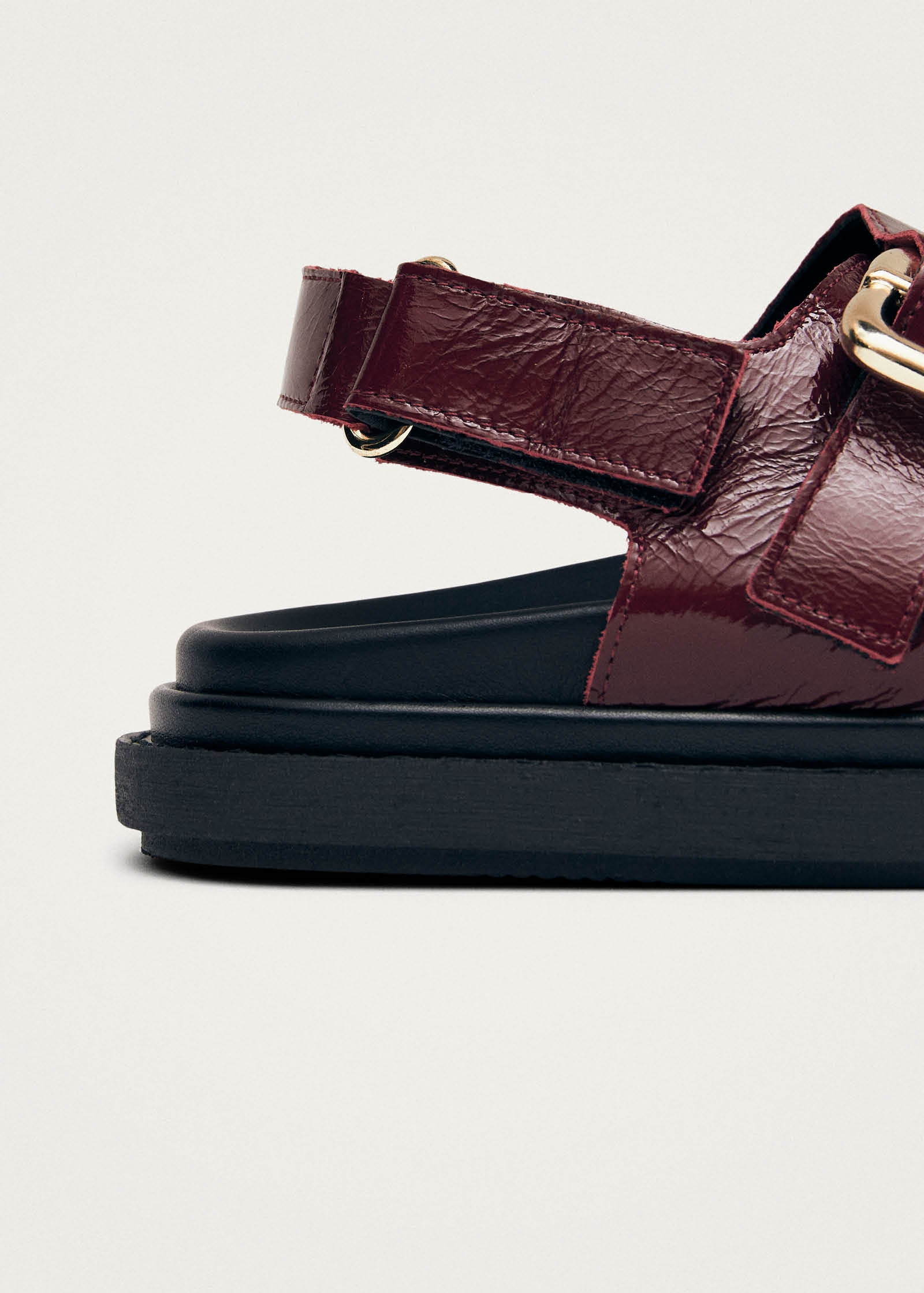 Harper Burgundy Patent Leather Sandals - Image 8