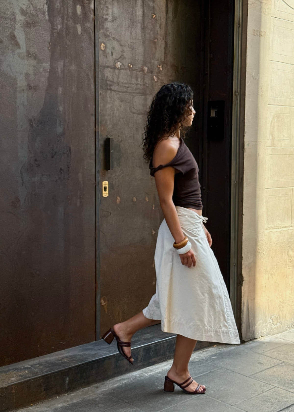 Indiana Bare Burgundy Leather Sandals - Image 7