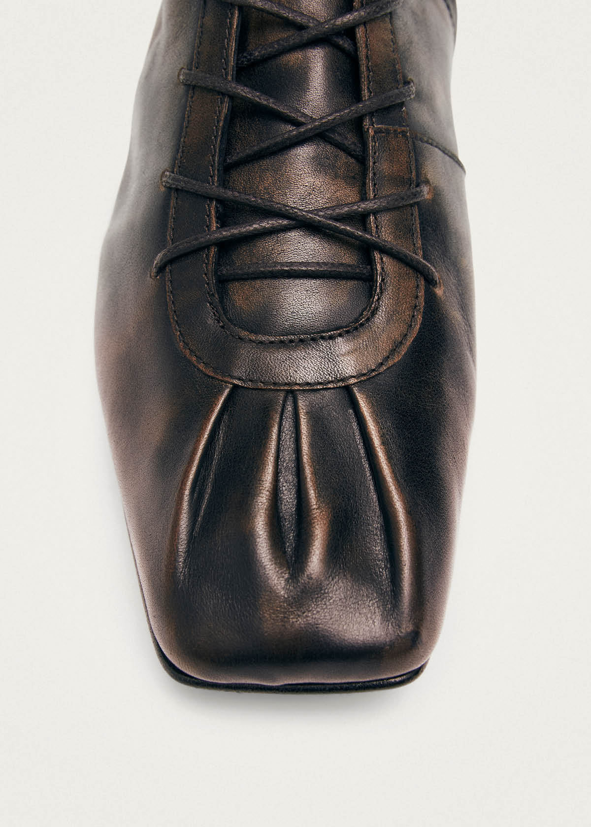 Jules Brushed Brown Leather Boots - Image 5