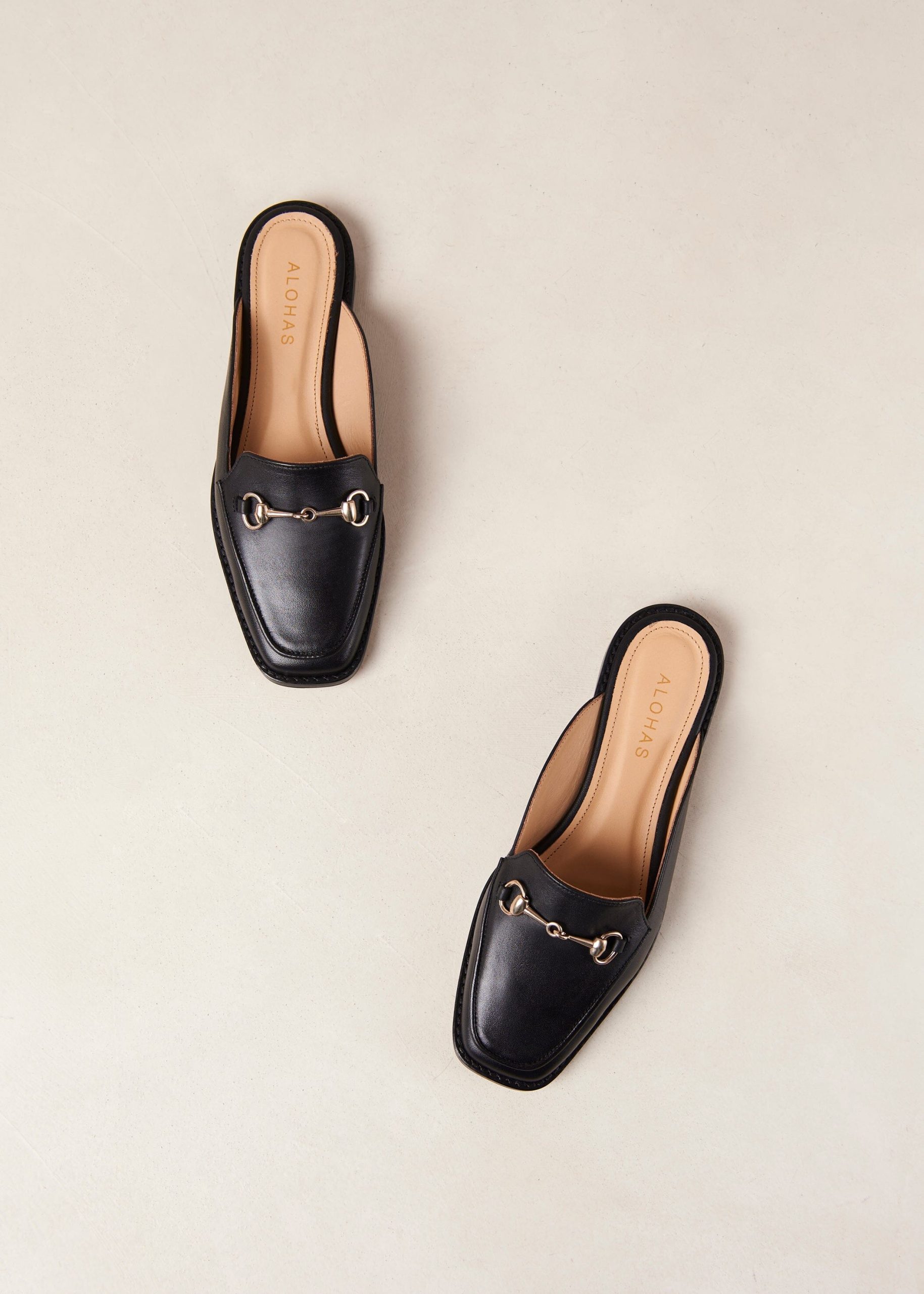 Kais Black Leather Mules - Image 6