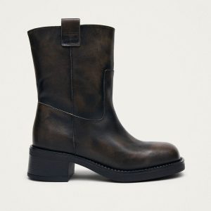 Rajan Brushed Brown Leather Boots