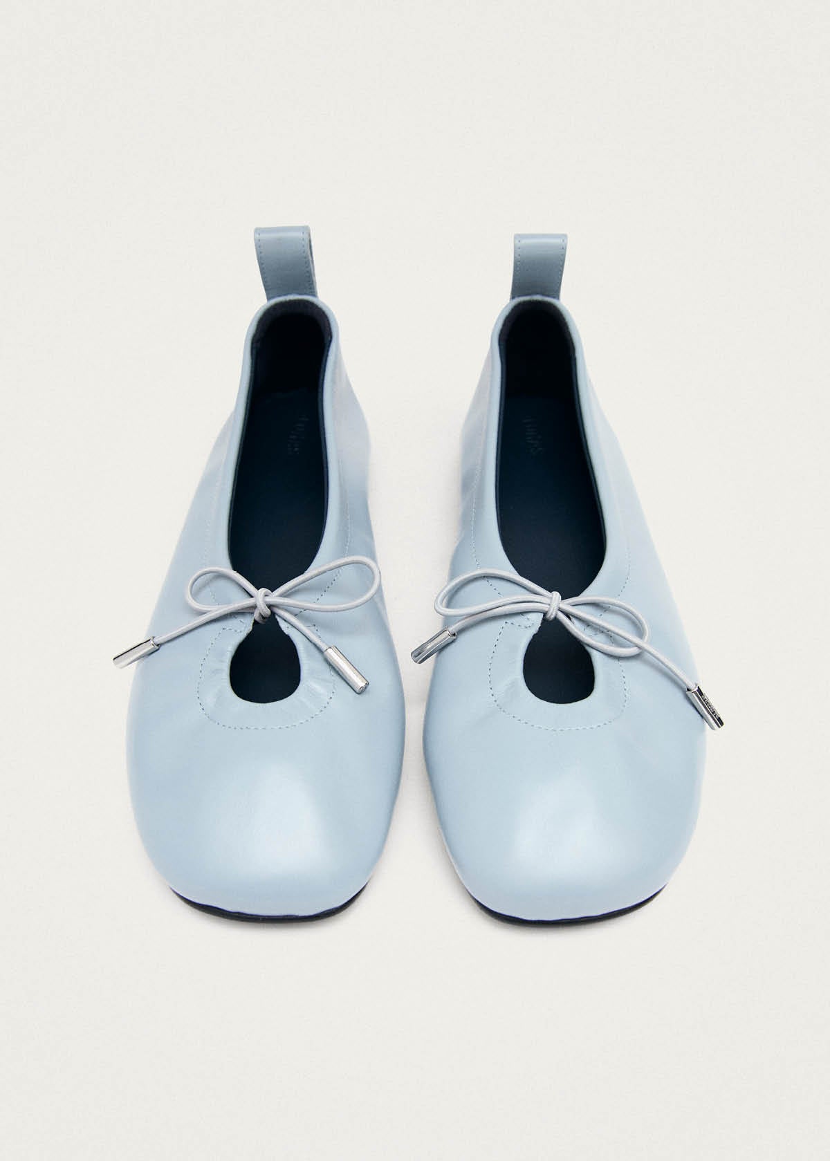 Rosalind Blue Leather Ballet Flats - Image 6