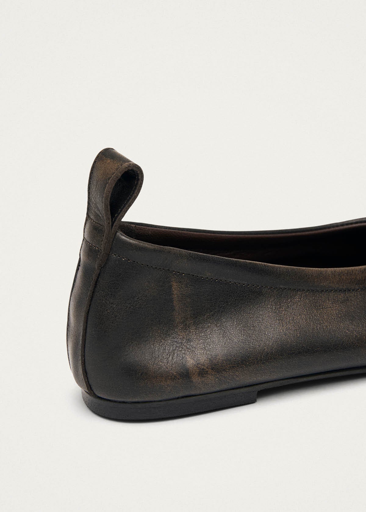 Rosalind Brushed Brown Leather Ballet Flats - Image 7