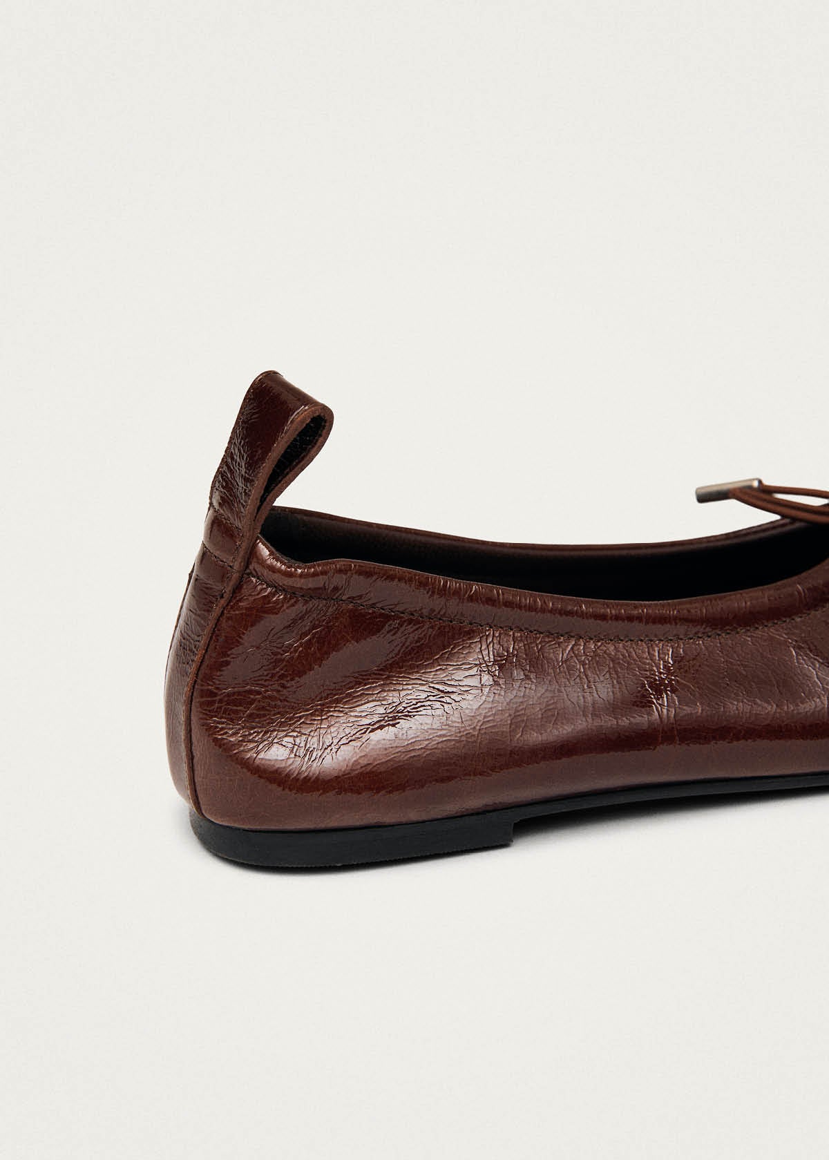 Rosalind Patent Brown Leather Ballet Flats - Image 7