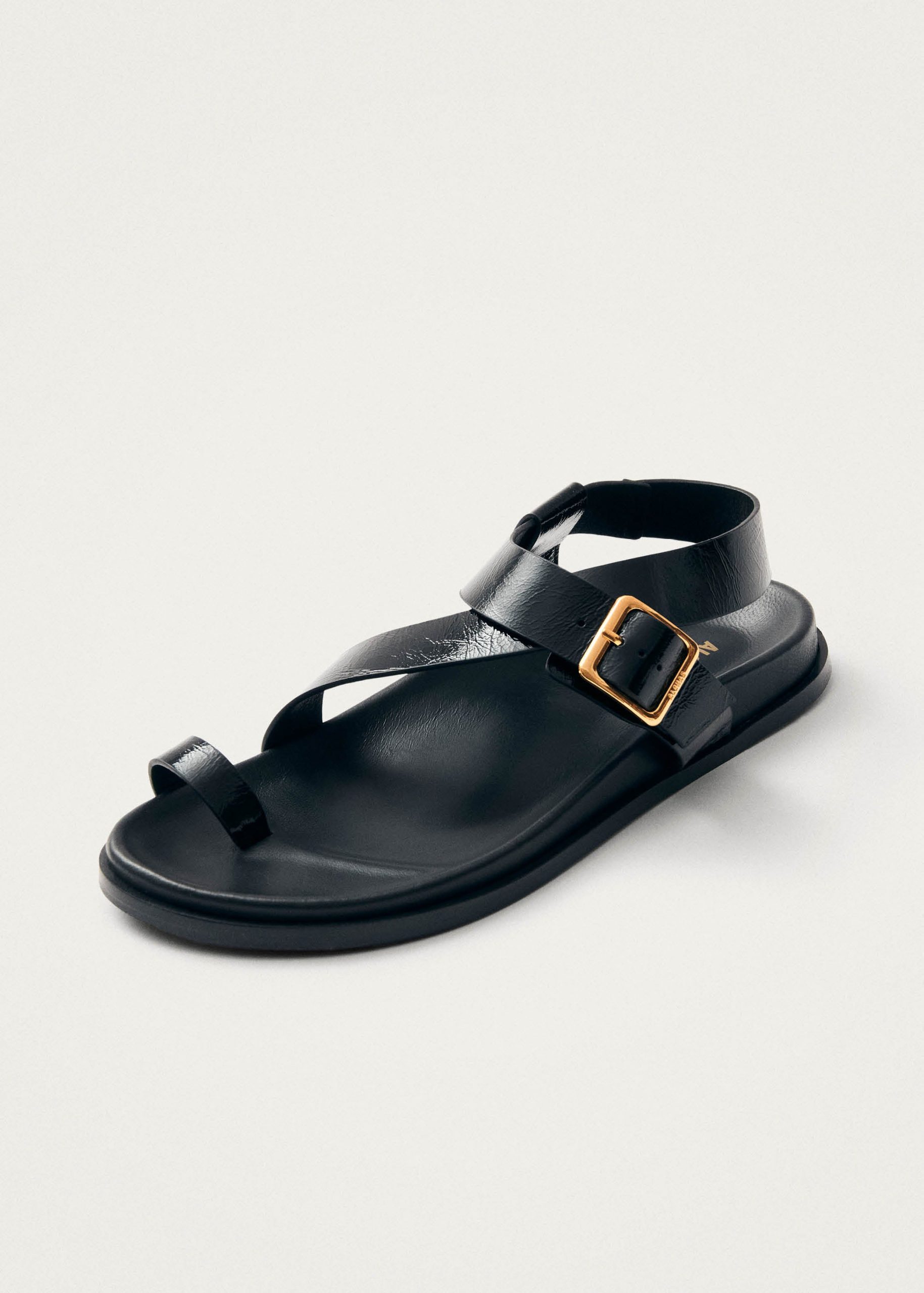 Siren Onix Black Leather Sandals - Image 2