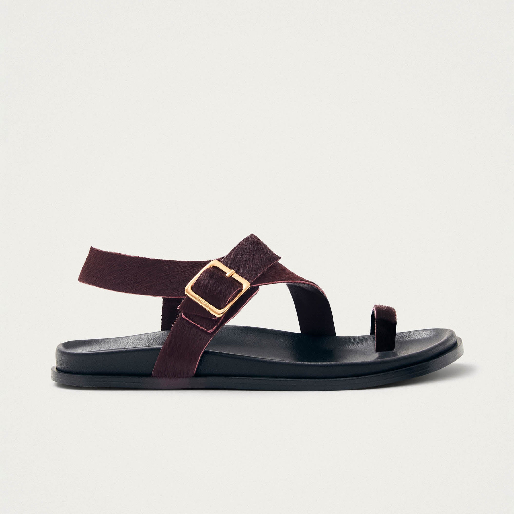 Siren Soft Burgundy Leather Sandals - Image 3