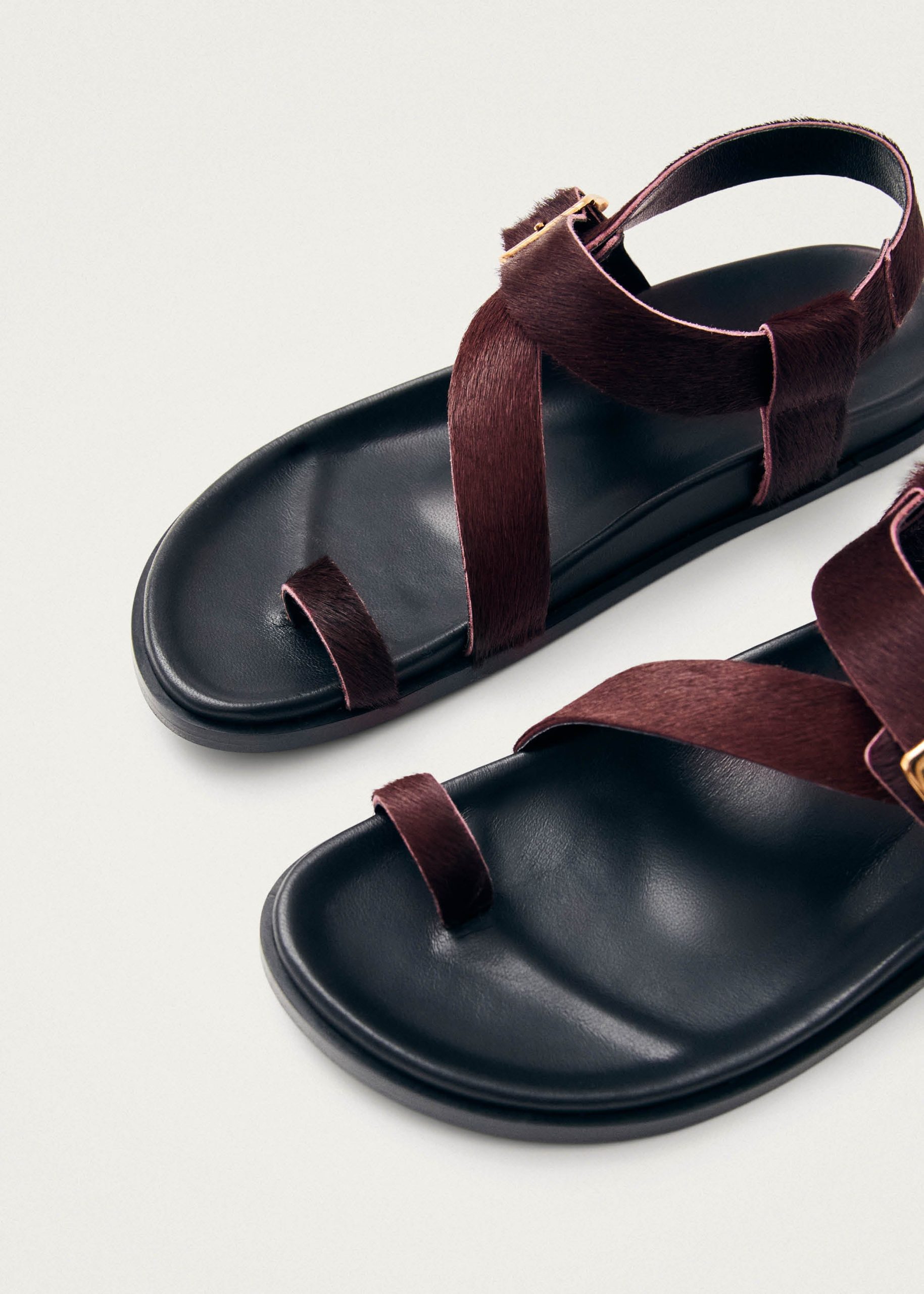 Siren Soft Burgundy Leather Sandals - Image 7