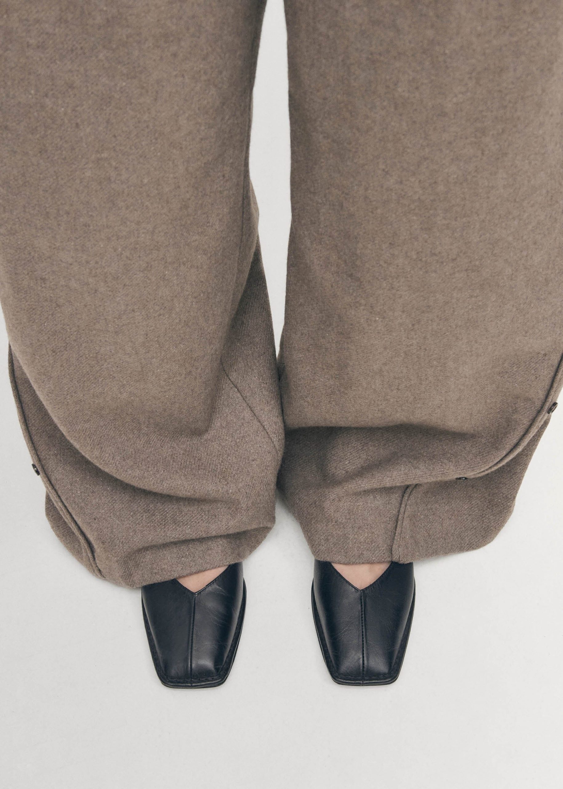 Sway Black Leather Ballet Flats - Image 9