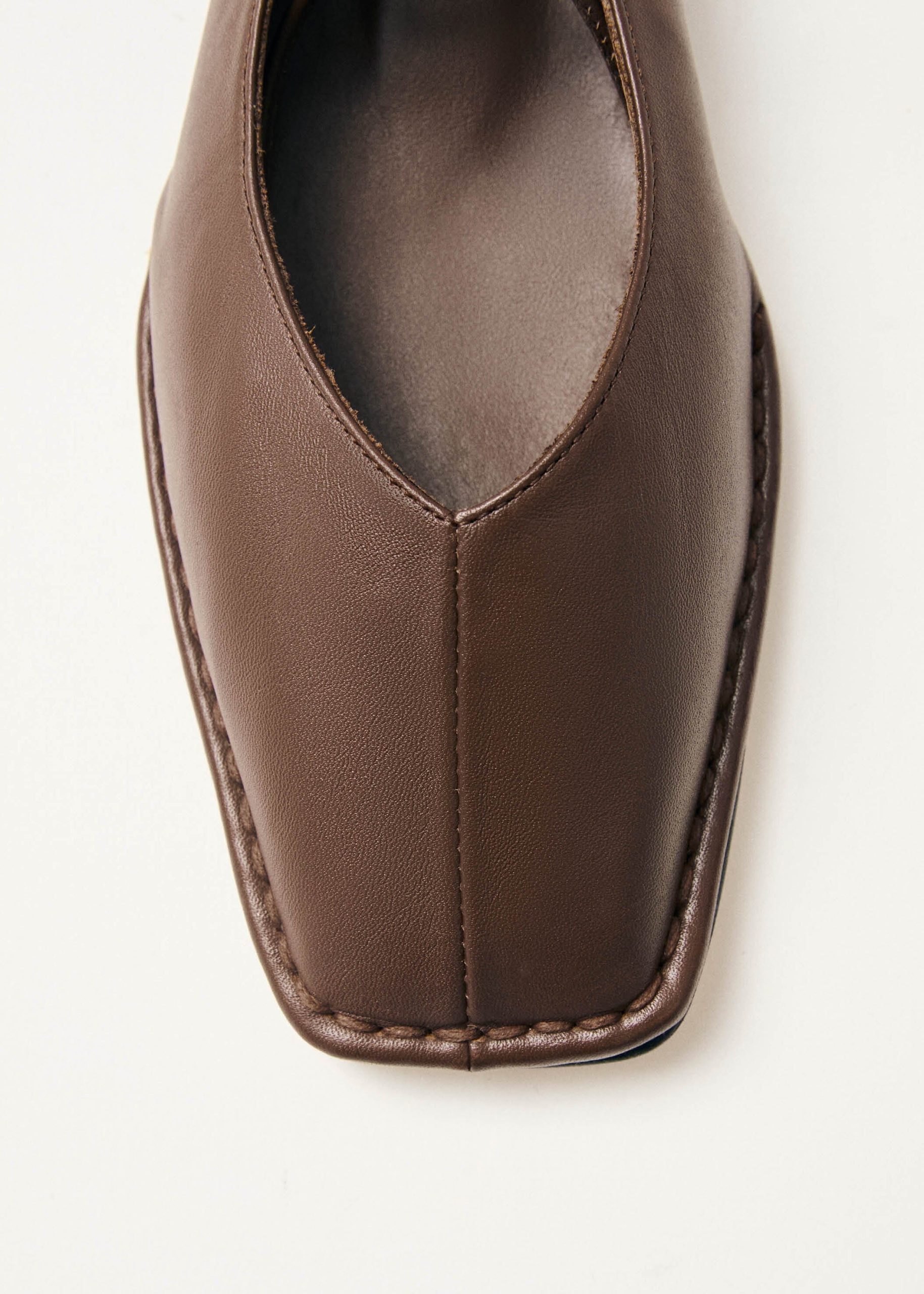 Sway Chestnut Brown Leather Ballet Flats - Image 5