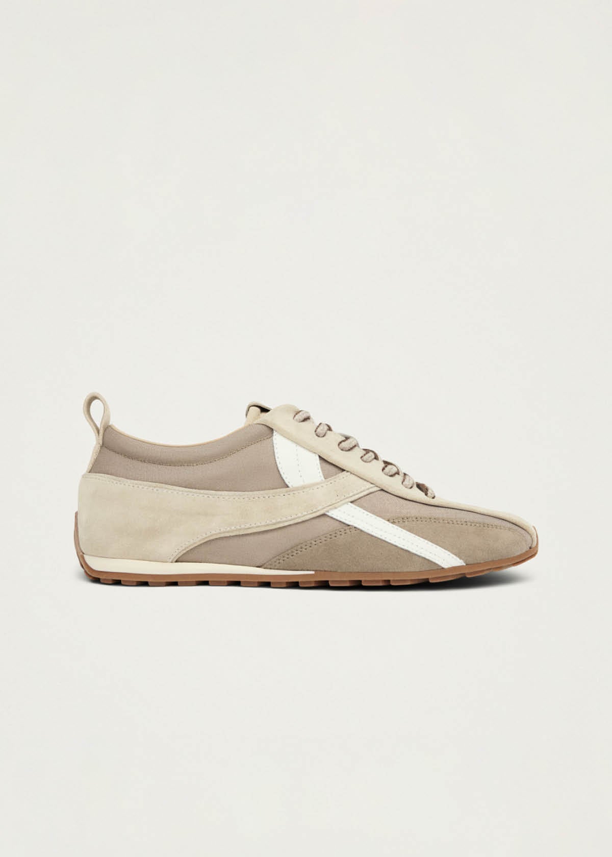 Tb.304 Nylon Beige Leather Sneakers