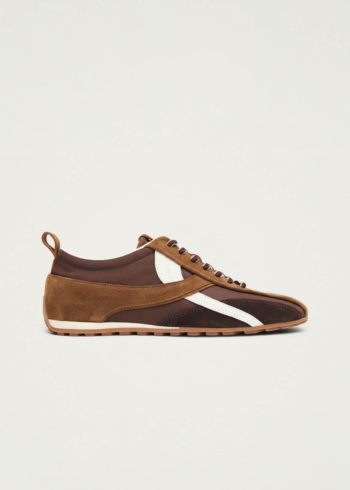 Tb.304 Nylon Biscuit Brown Leather Sneakers
