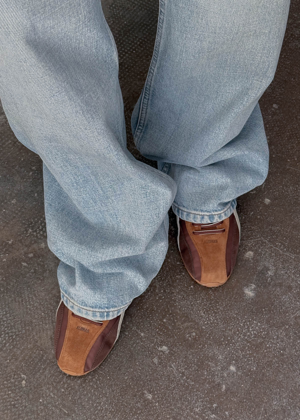 Tb.304 Nylon Biscuit Brown Leather Sneakers - Image 2