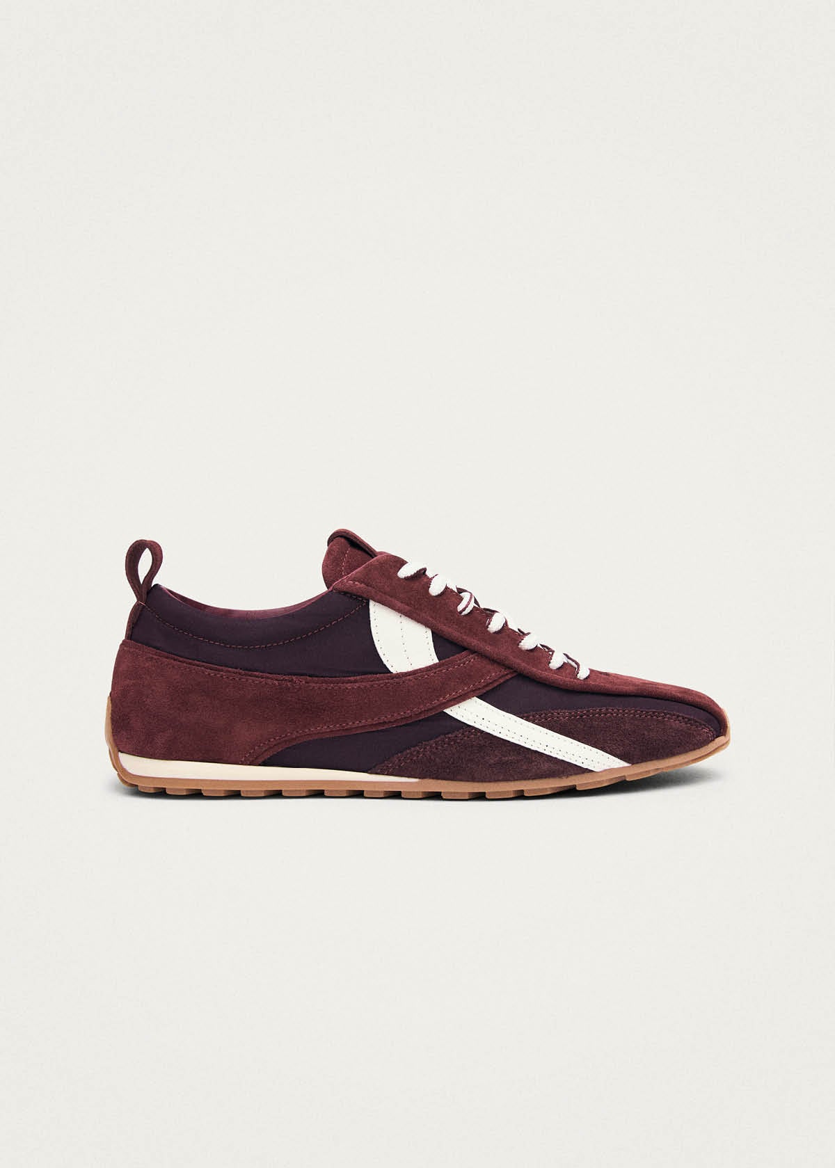 Tb.304 Nylon Burgundy Leather Sneakers