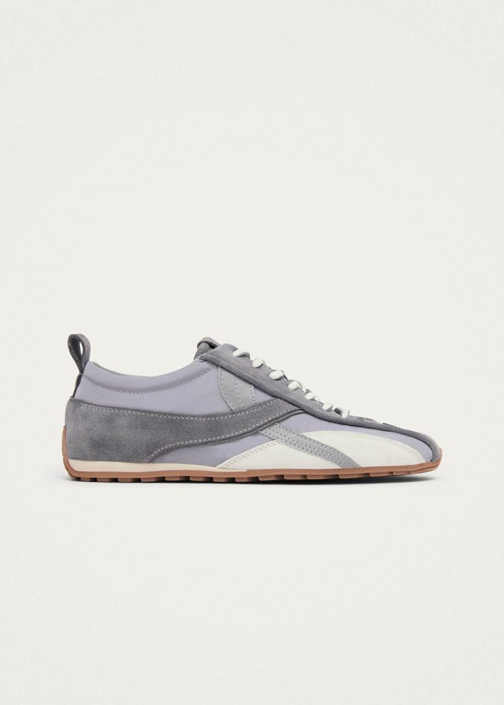 Tb.304 Nylon Grey Leather Sneakers