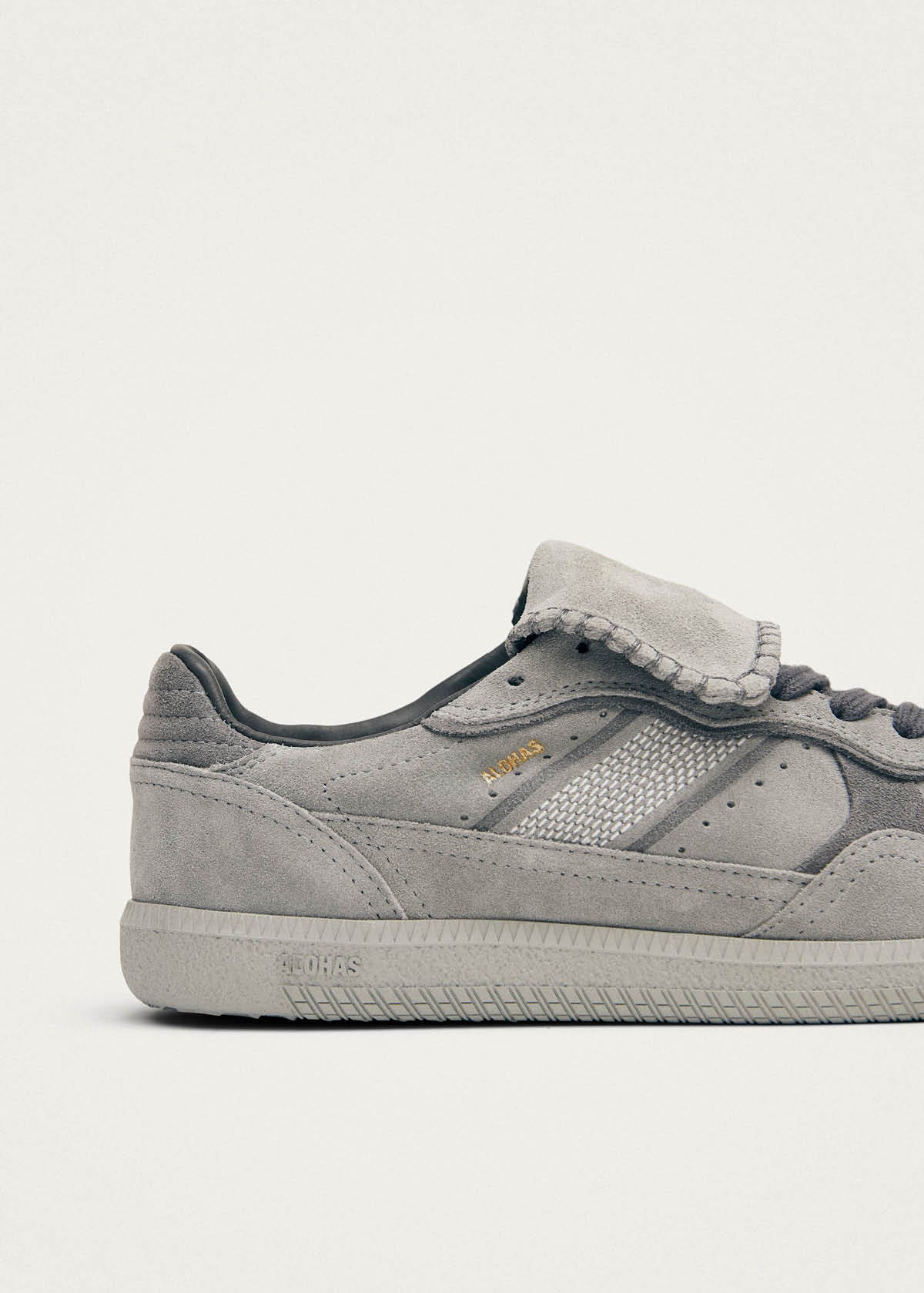 Tb.490 Club Suede Pale Grey Leather Sneakers - Image 9