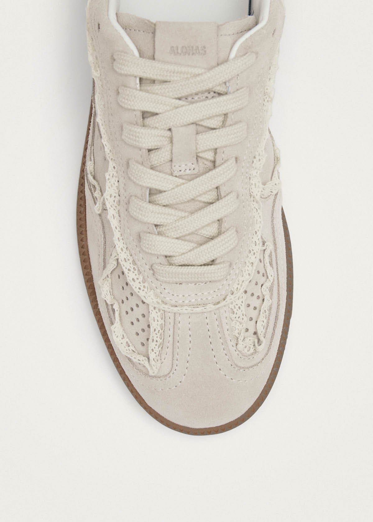 Tb.490 Mule Crochet Cream Leather Sneakers - Image 7