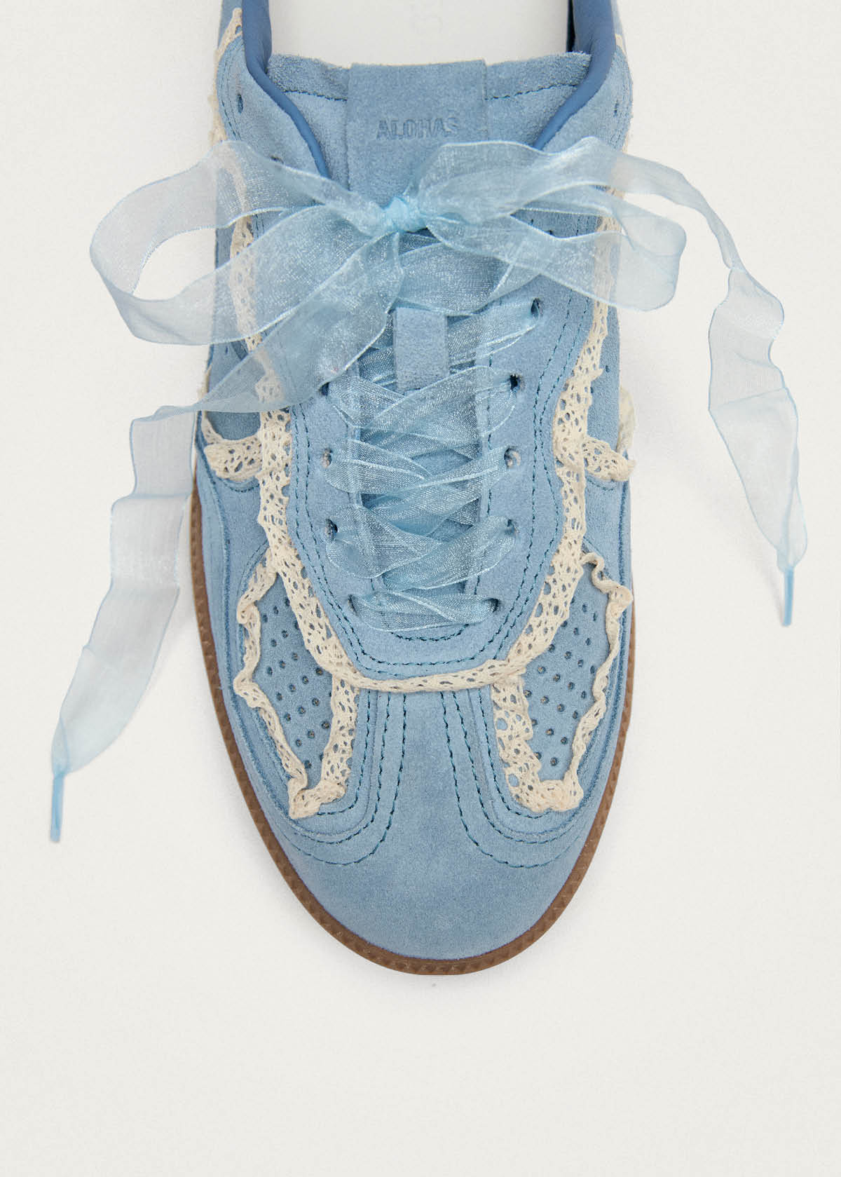 Tb.490 Mule Crochet Blue Leather Sneakers - Image 6